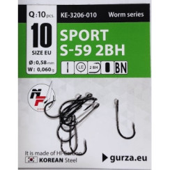 Gurza Hook with Large Eye Sport S-59 #10 BC 8pcs