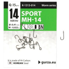 Gurza Sport MH-14 Hook, Wide Eye #14, BN, 15 pcs