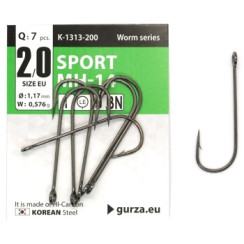 Gurza Sport MH-14 hook, wide eye #2/0 BN, 7 pcs.