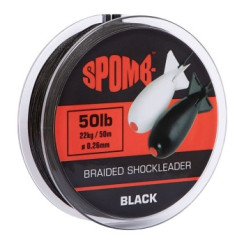 Лидер Fox Spomb braided leader 22kg  50lb 50m Black