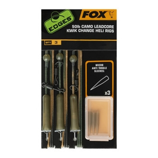 Installation Fox Edges Leadcore Kwik Change Heli Rigs Camo 50lb