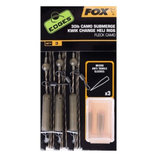 Монтаж лидкор без сердечника Fox Edges Camo Submerge leaders Kwik Change 30lb