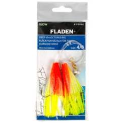 Marine rig Fladen Glowing Squids Glow Orange hook size 10-0 1.00mm