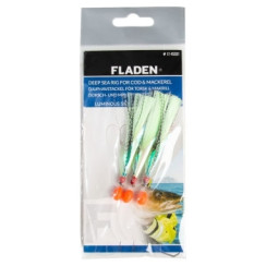 Marine Mount Fladen Luminous Silk 5 Hooks Size 4 Yellow
