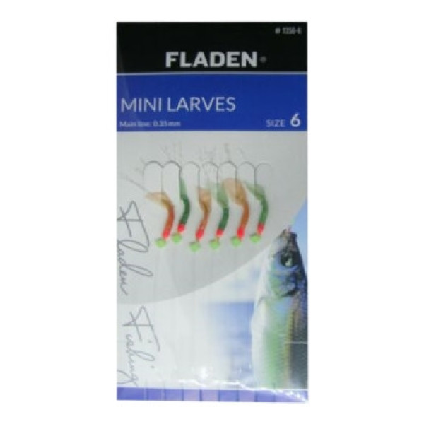 Marine rig Fladen Mini Larves 6 hooks size 6 0.30mm