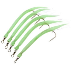 Marine Mounting Fladen Rubber Mac 5pcs Size 12/0 Luminous