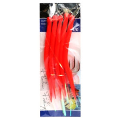Marine Mounting Fladen Rubber Mac 5pcs Size 9/0 Red