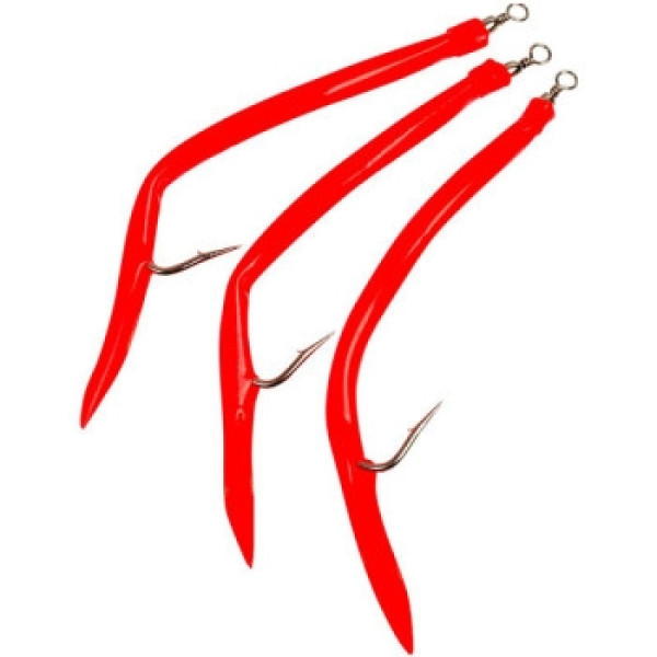 Marine Mounting Fladen Rubber Mac 3pcs Size 14/0 Red