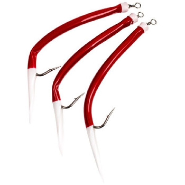 Marine Mounting Fladen Rubber Mac 3pcs Size 14/0 Red/White