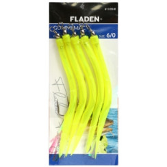 Marine Mounting Fladen Rubber Mac 5pcs Size 6/0 Yellow