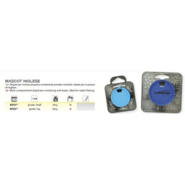 Set of Tubertini MASCOT QUADRATA PICC sinkers. con piombo