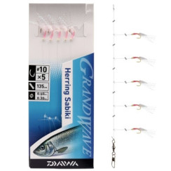 Daiwa Grand Wave Herring Rig 135cm 0.3/0.4mm #10 Pink Glow