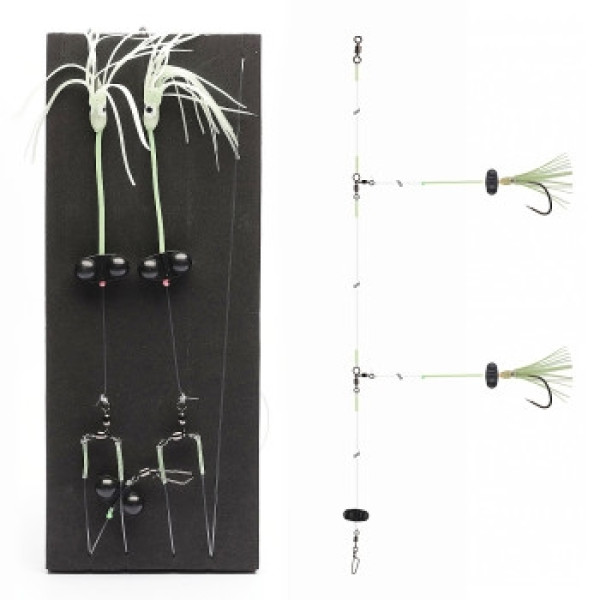 Daiwa Grand Wave Wolffish Rig Rattlin 150cm 0.7/0.8mm #5/0 Lime Green