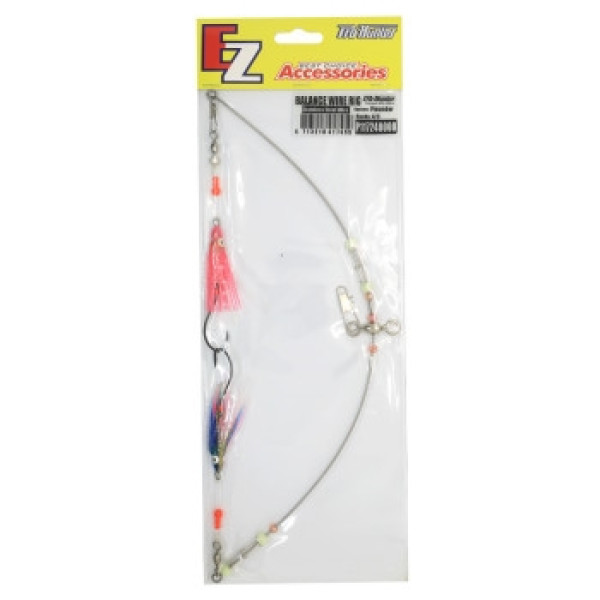 Pro-Hunter Flounder fish balance rig Blue Red+ Flu. Pink