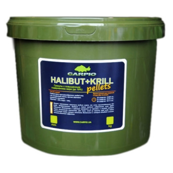 Пеллетс Carpio Halibut+Krill 4.5mm 3kg