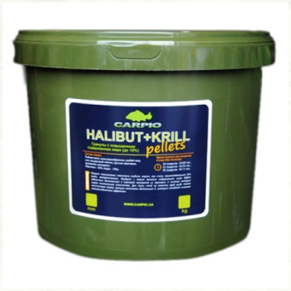 Пеллетс Carpio Halibut+Krill 6mm 7kg