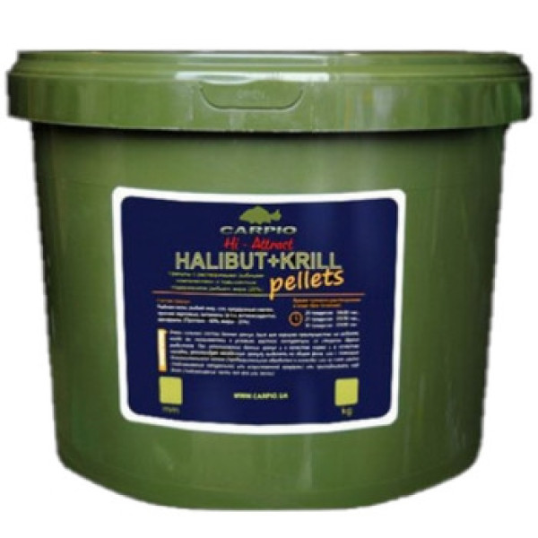 Пеллетс Carpio Hi-Attract Halibut+Krill 20mm 3kg