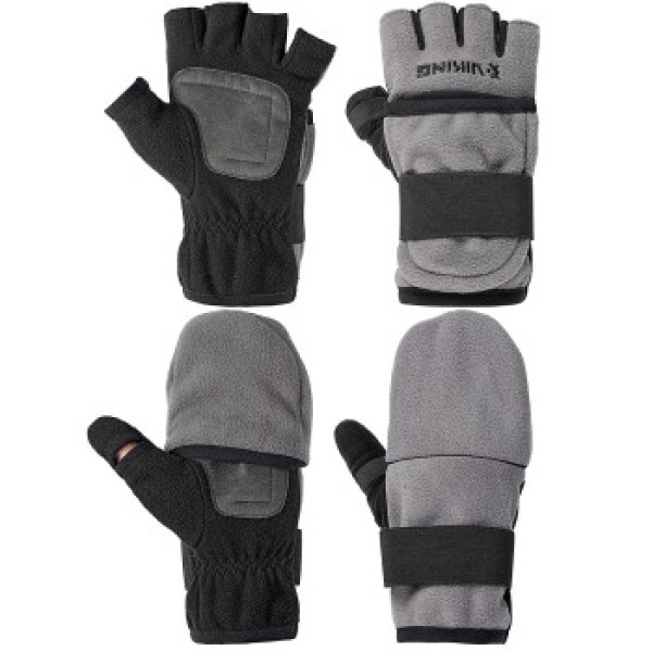 Перчатки Viking Fishing Ice Pro Gloves M 3 cut finger #grey-graphite