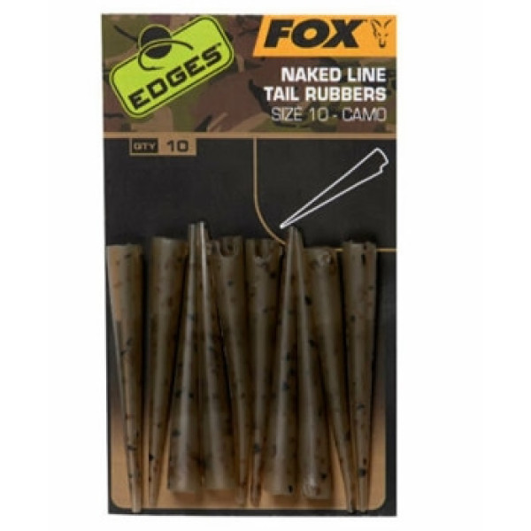 Fox Edges Camo Naked Line Tail Rubbers Safety Clip Dust Cover, size 10x10