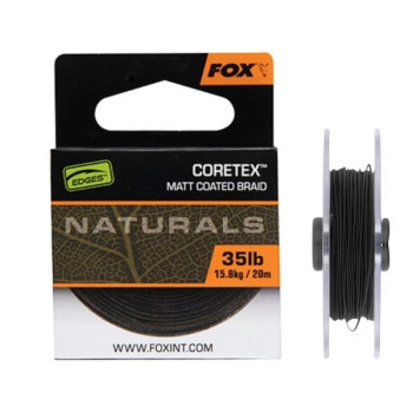 Fox Edges Naturals Coretex 20m 15.8kg/35lb Leader Material