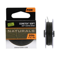 Поводочный материал Fox Edges Naturals Coretex Soft 20m 9.1kg/20lb