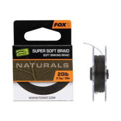 Поводочный материал Fox Edges Naturals Soft Braid hooklength 20m 9.1kg/20lb