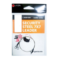 Leash Gurza Security Steel 7*7 Leader 250mm 0.36Ø 12.5kg 2pc