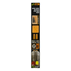Leash with hook Fox Wide Gape Beaked PVA Bag Rigs Camo 20lb No. 6