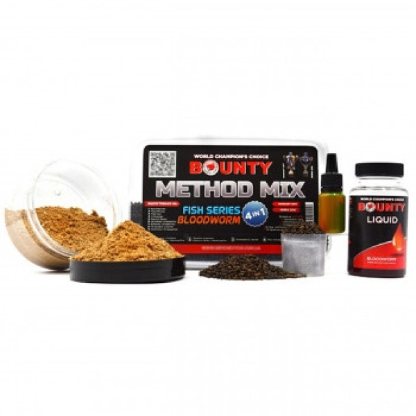 Bait Bounty Method Mix4in1 Bloodworm fish