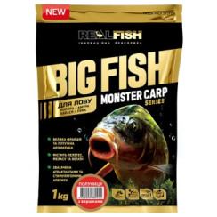 Real Fish Big Fish Carp Strawberry Cream Groundbait 1kg