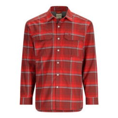 Simms Coldweather Shirt Cutty Red Asym Ombre Plaid M