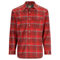 Simms Coldweather Shirt Cutty Red Asym Ombre Plaid S
