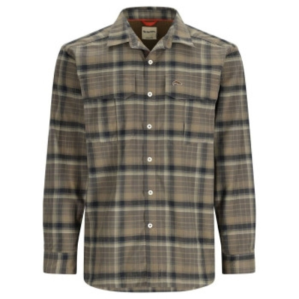 Simms Coldweather Shirt Hickory Asym Ombre Plaid S