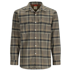 Simms Coldweather Shirt Hickory Asym Ombre Plaid M