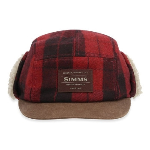 Шапка Simms Coldweather Cap Red Buffalo Plaid L/XL
