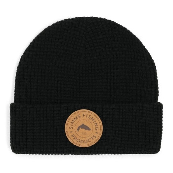 Simms Everyday Waffle Knit Beanie Black