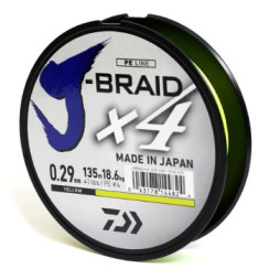 Шнур Daiwa J-Braid X4E 0,29mm-135m yellow