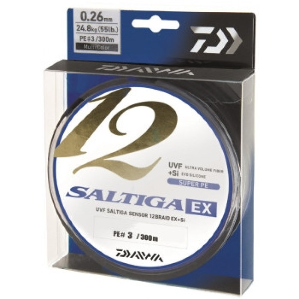 Шнур Daiwa Saltiga 12 Braid EX+SI Multicolor 600m 45.3kg 0.35mm #6.0