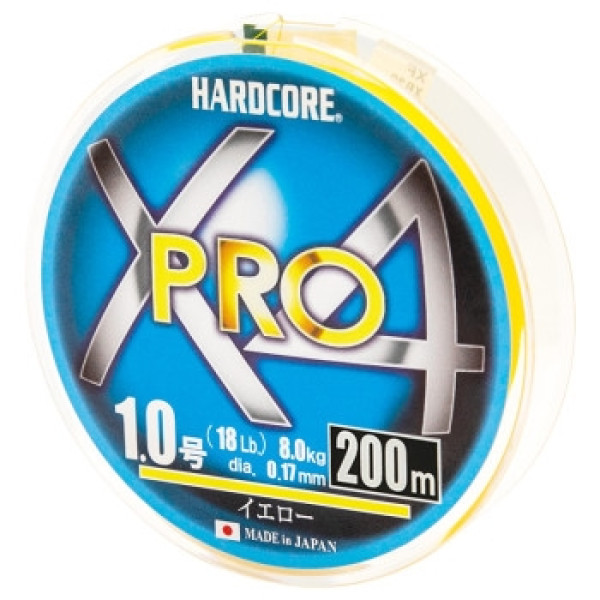 Cord Duel Hardcore X4 PRO 200m 0.17mm 8.0kg #1.0