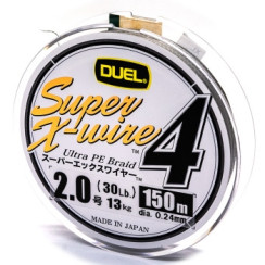 Cord Duel Super X-Wire 4 150m 0.24mm 13kg Silver #2.0