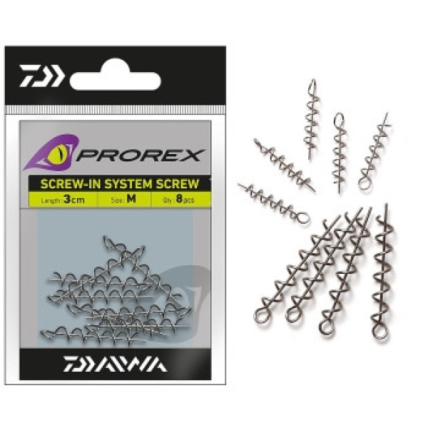 Штопор для силікону Daiwa Prorex Screw-In Screw M 30mm 8pcs