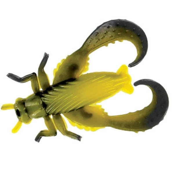 Silicone Big Bite Baits Bug Series-Cricket 1.25" 10pc #Bumble Bee Swirl