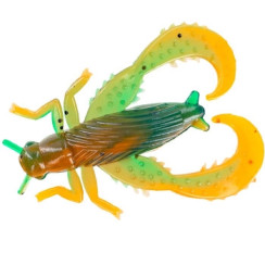 Silicone Big Bite Baits Bug Series-Cricket 1.25" 10pc #Firetiger Swirl