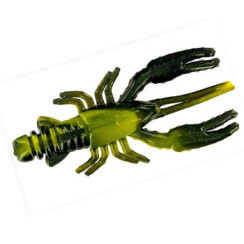 Silicone Big Bite Baits Craw 1.5" 10pc #BumbleBee Swirl