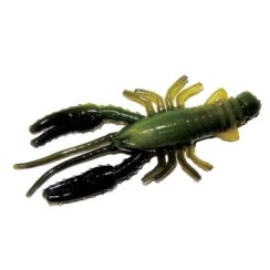 Silicone Big Bite Baits Craw 1.5" 10pc #Black Opaque/Chartreuse