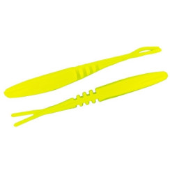 Silicone Big Bite Baits Joint Jerk Minnow 7" 5pc #Opaque Chartreuse