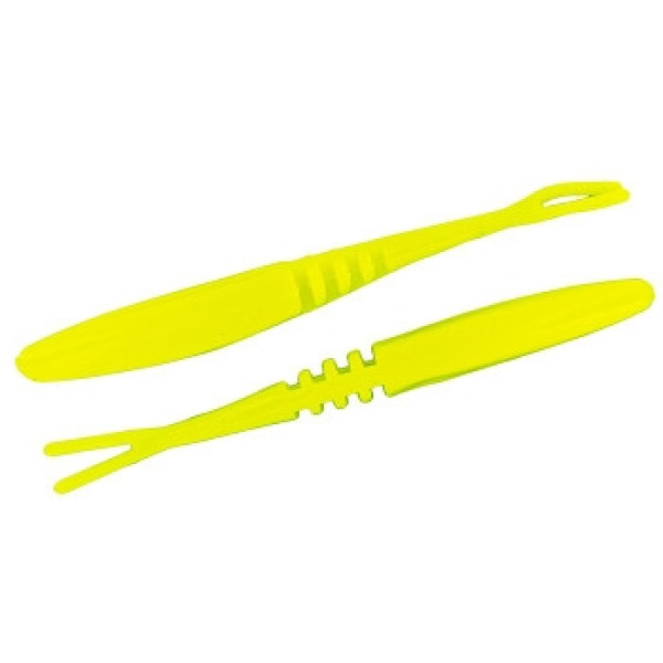 Silicone Big Bite Baits Joint Jerk Minnow 7" 5pc #Opaque Chartreuse