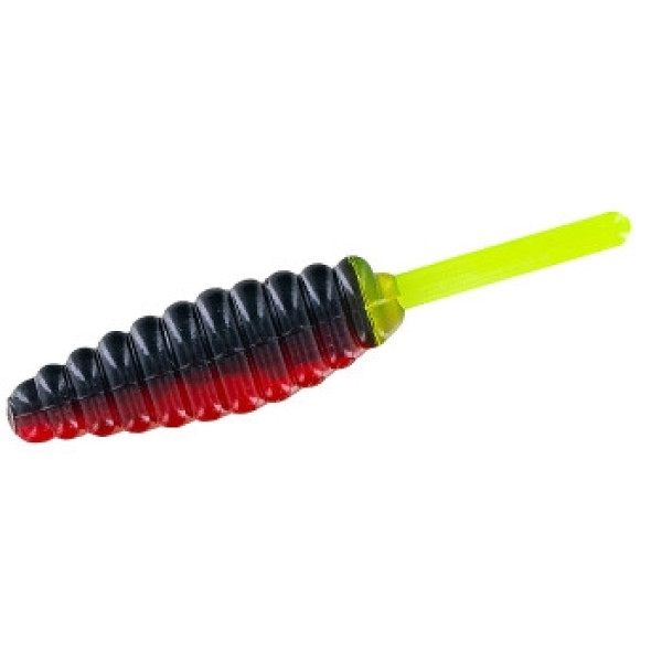 Silicone Big Bite Baits Panfish Minnow 1.5" 10pc #Red/Black Lam Chart Tail