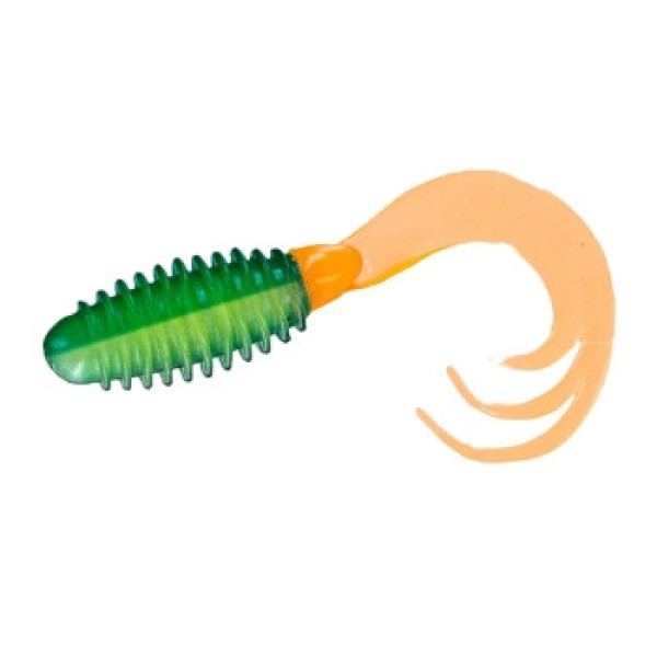 Silicone Big Bite Baits Ring Triple Tip Grub 2" 10pc #Fire Tiger
