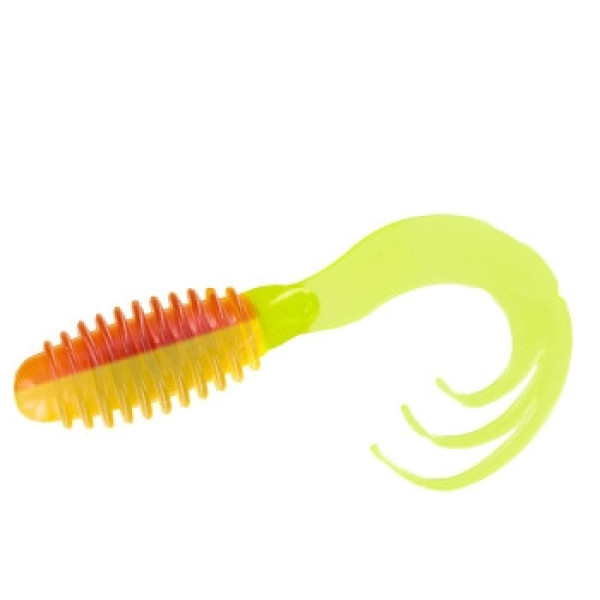 Silicone Big Bite Baits Ring Triple Tip Grub 2" 10pc #Yellow Jacket